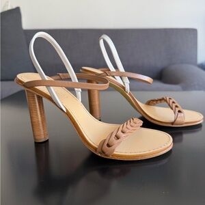 Rag & Bone Tan Leather Heeled Sandals